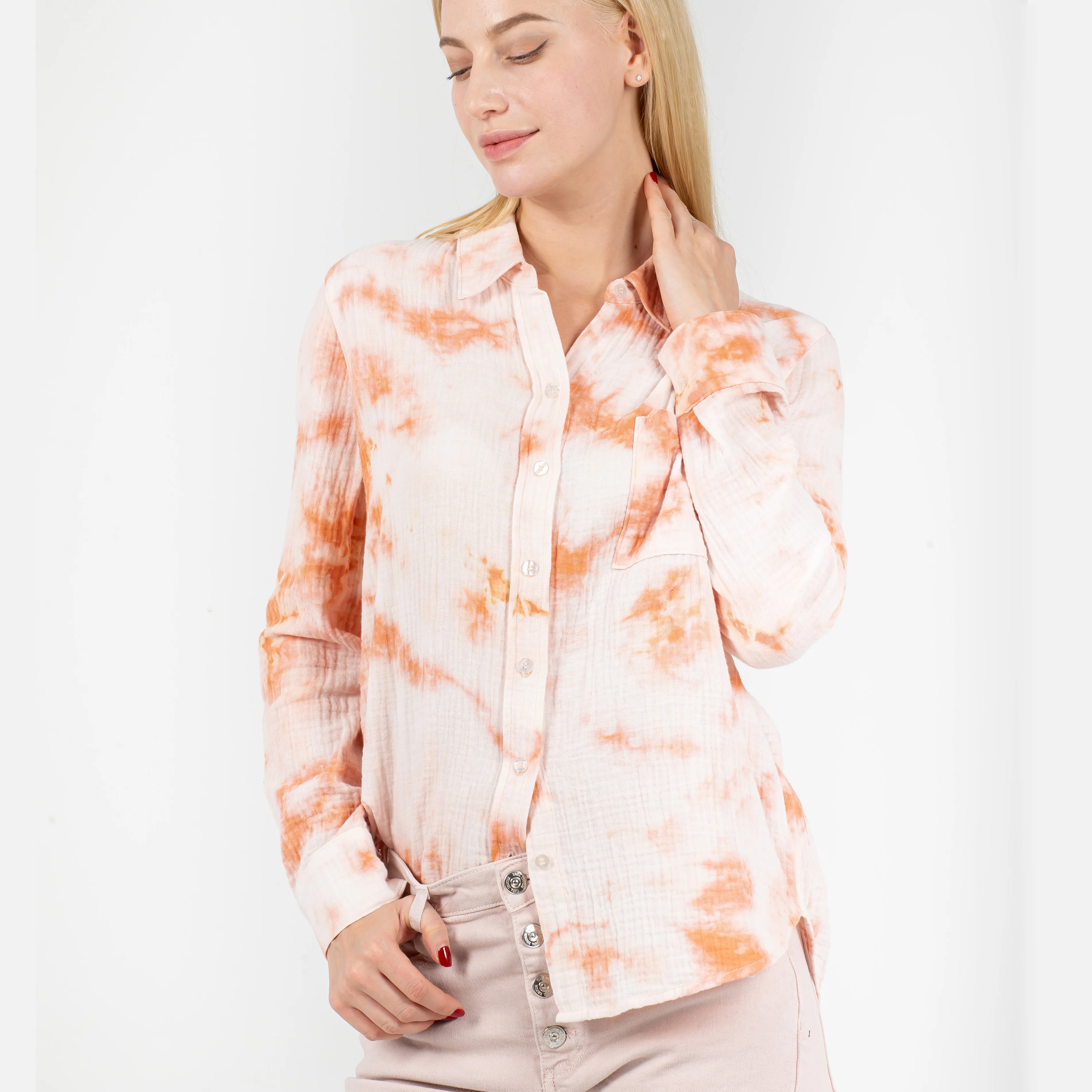 Женская повседневная одежда с длинным рукавом и отложным воротником, элегантная Осенняя блузка 2021