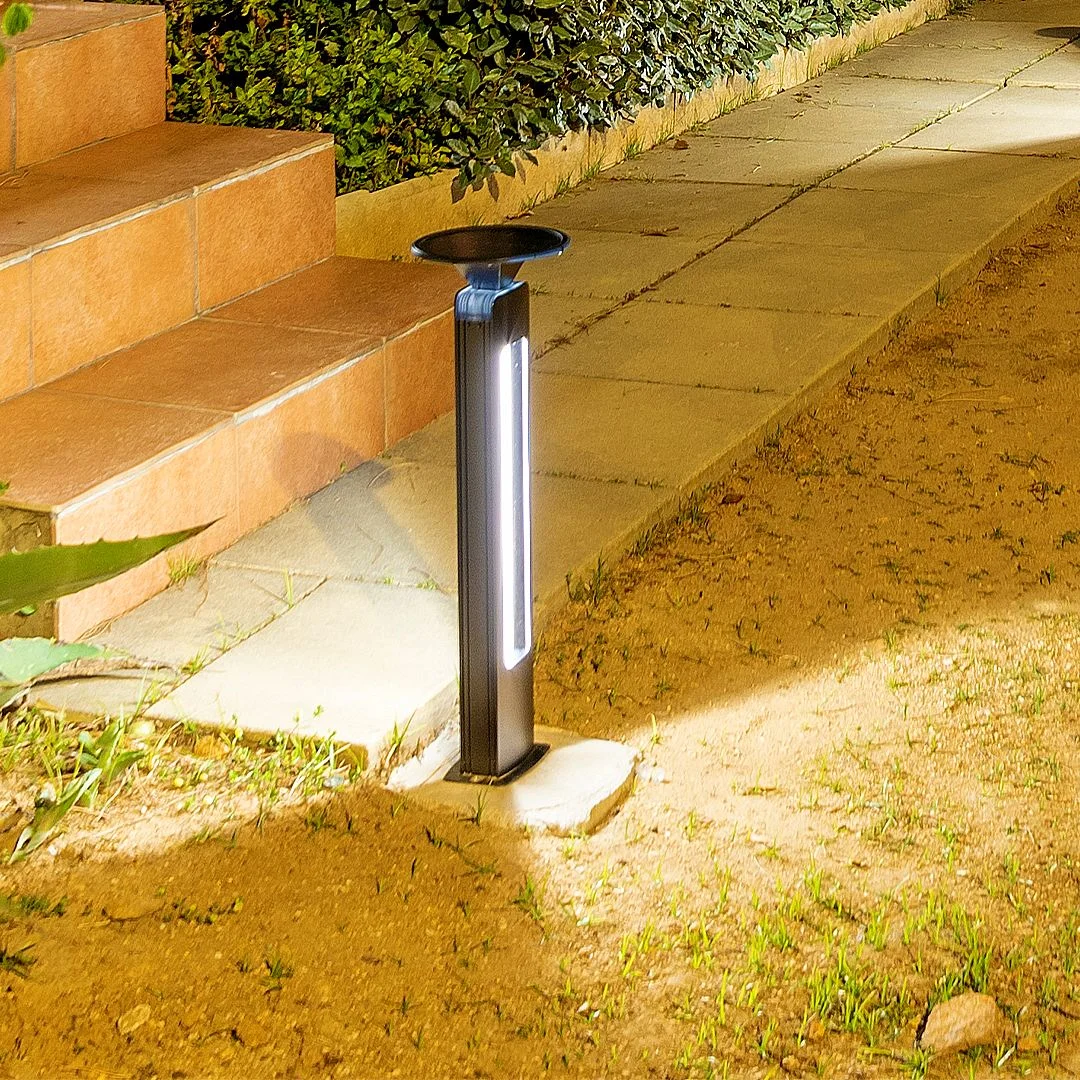 Saving Energy Solar Bollard Lights Outdoor Led Garden Lights with Voice Sensor Aluminum Alloy Design Lighting