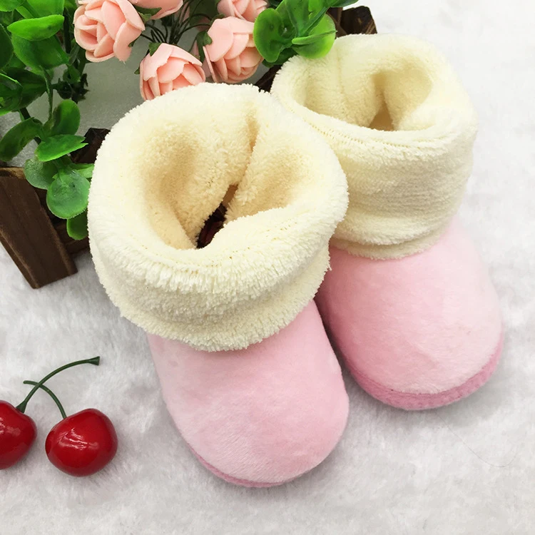 
Unisex soft sole warm girls boys infant booties winter plush baby Socks boots wholesale Toddler Newborn Crib Shoes 