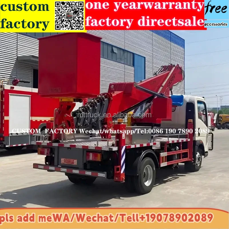 howo 24m Manual  4x2 Best Selling New Design High Quality Telescoping Lifting Truck Mounted Aerial Working Platform