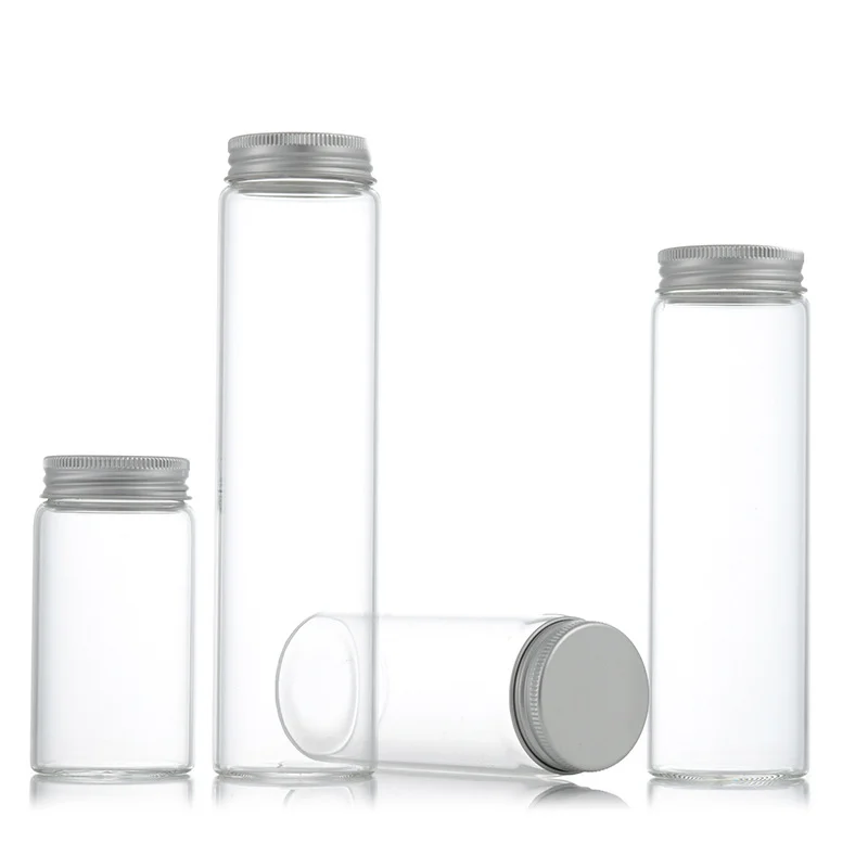 Large Capacity Test Tube Spice Function Rack Aluinum Lid Jar Food Bottle For Powders And Liquids