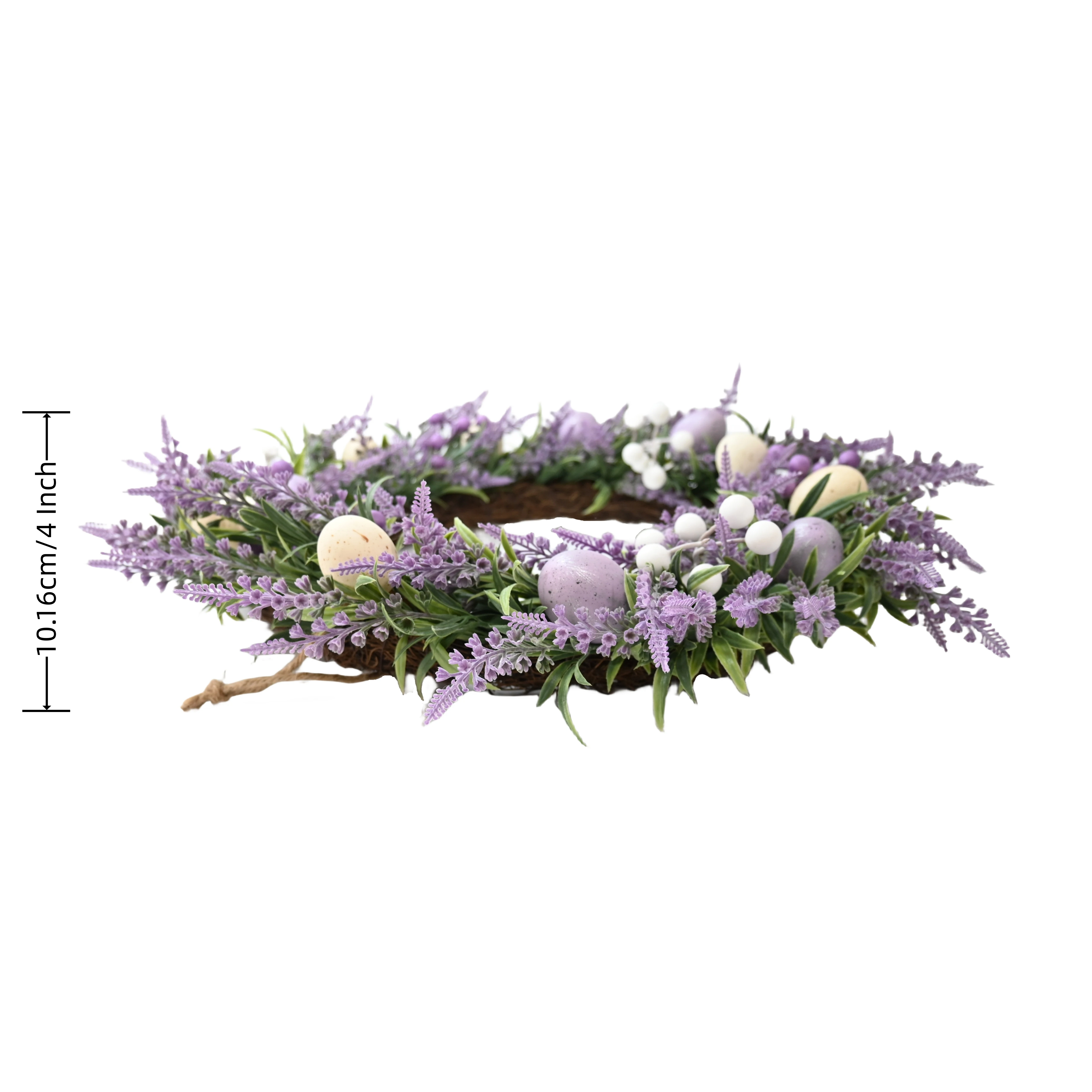 22 Inch Lavender Wreath With Purple White Berry Eggs Easter Door Wreaths For Home Decoration