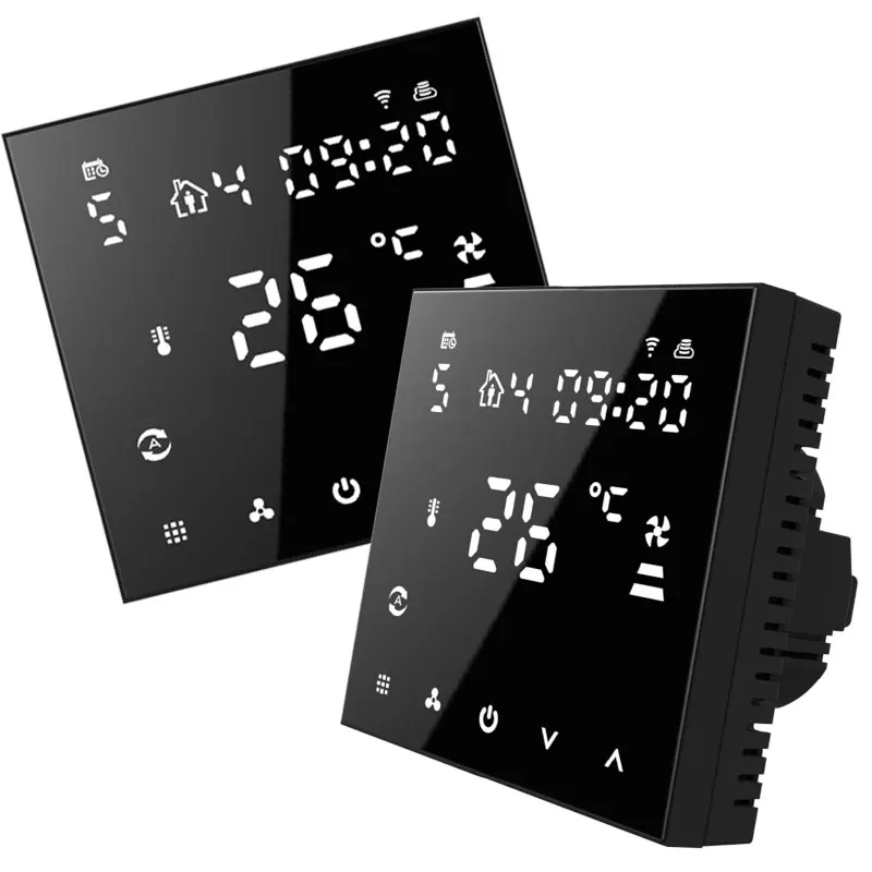 Smart wifi auto air conditioner tuya thermostat 7 days programmable fcu remote control oem odm thermostat