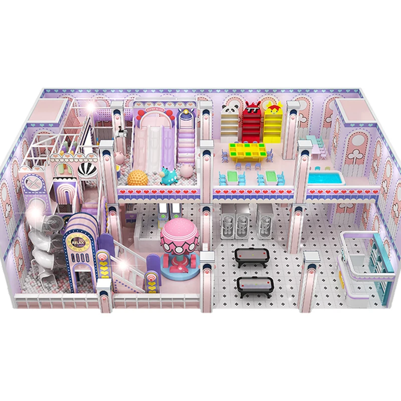 Soft amusement park indoor equipment adventure games for kids