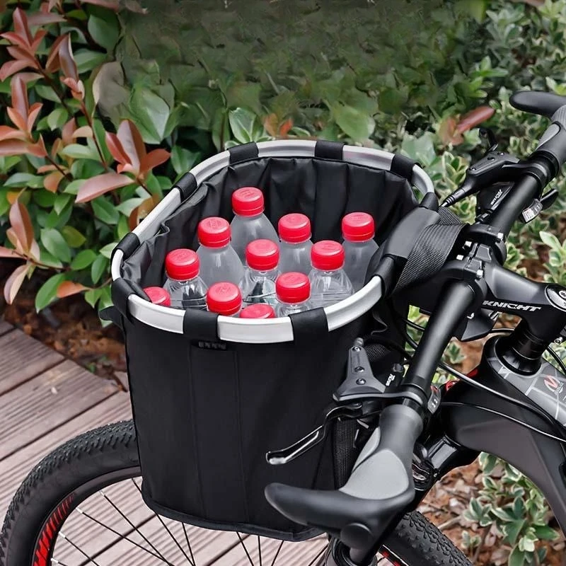 Bicycle Folding Bicycle Basket Outdoor Handbag Road Vehicle Large Capacity Front Bag Mountain Bike Riding Bag
