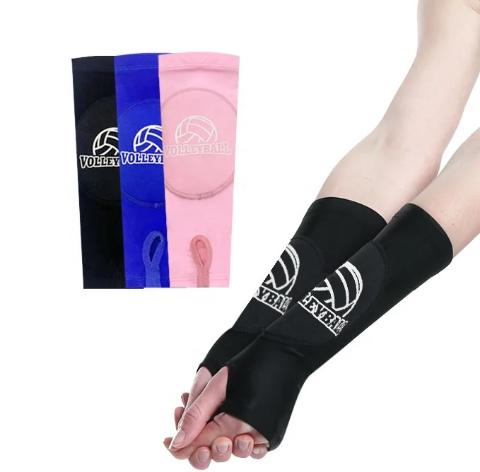 Волейбольные рукава для рук, проходящие рукава для предплечья с защитной подушкой и отверстием для защиты рук для молодежи