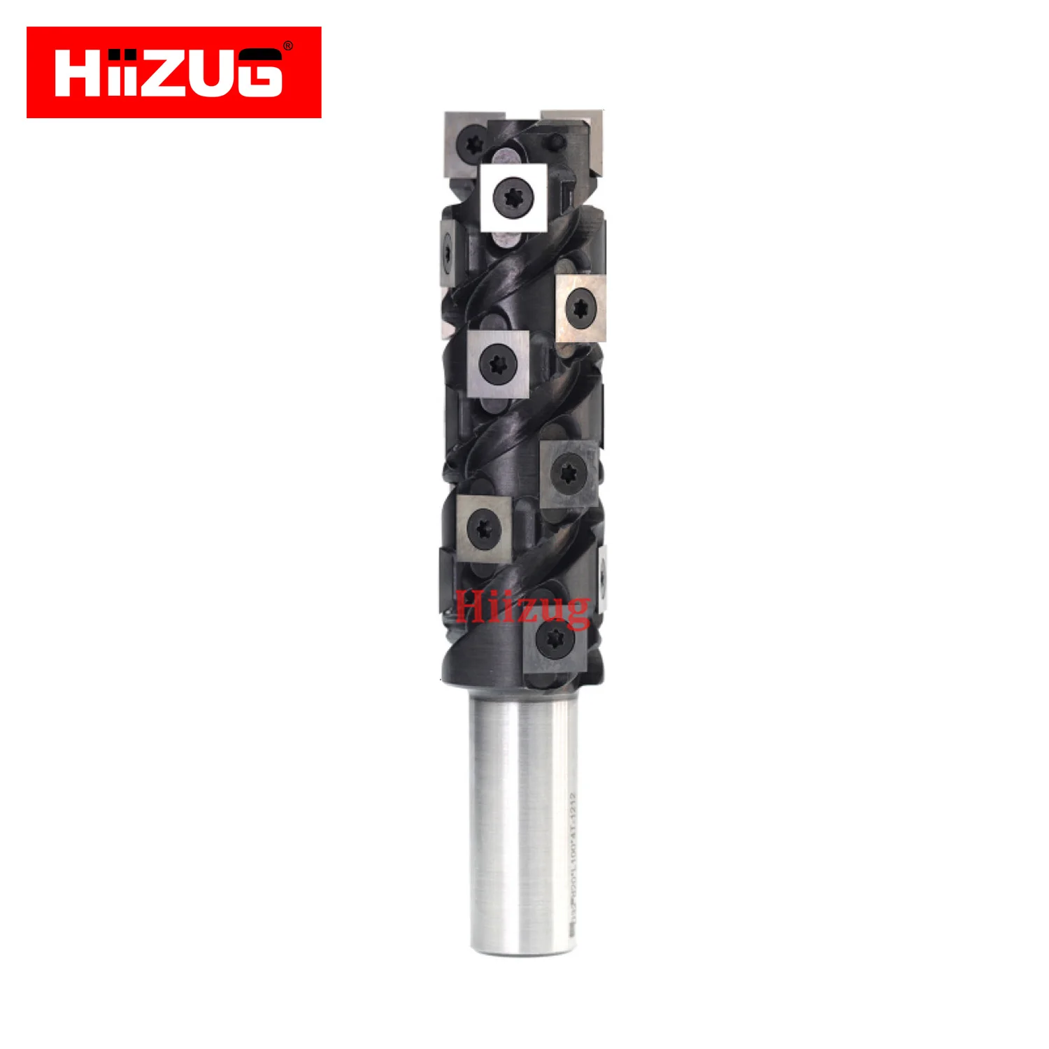 Hiizug CNC Spiral Flush Trim Router Bit 20mm Shank End Mill with Replaceable Carbide Inserts for Wood Trimming Bottom Cleacing