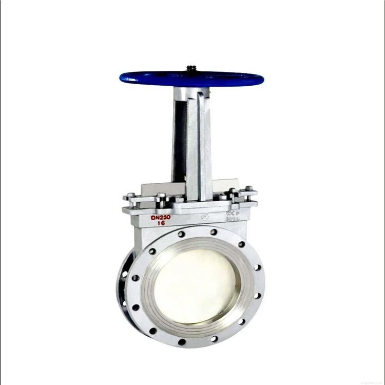 flange manual rising stem stainless steel knife gate valve