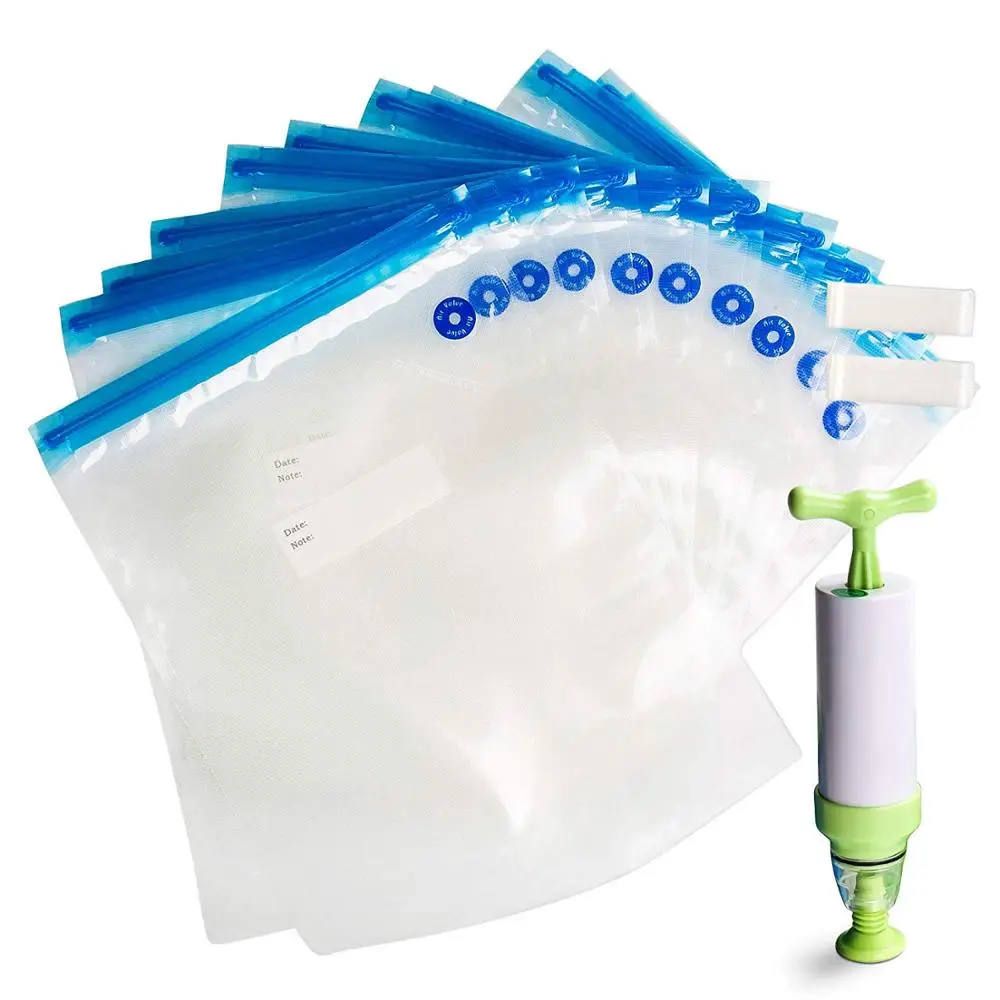 Reusable BPA Free  Food Vacuum Sealed Food Storage Bags sous vide bags self sealing bags