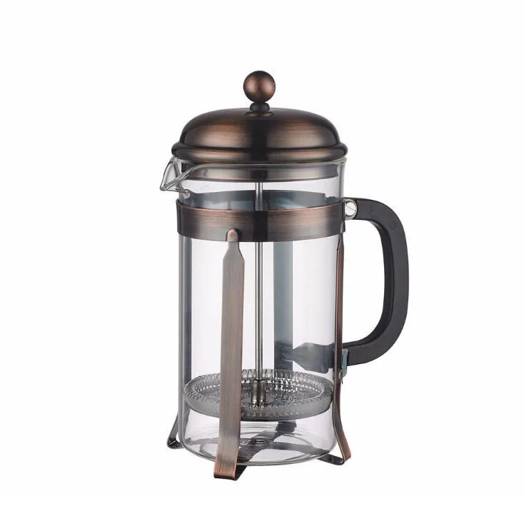 borosilicate glass clean goffee pot with handle and filter customized french press moka pot coffee maker espresso pot coffee