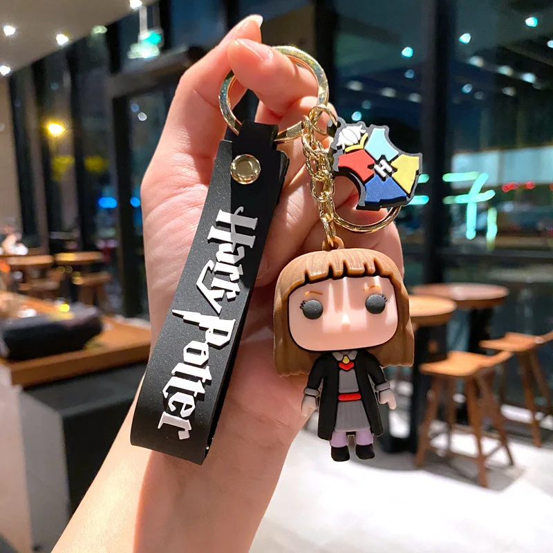 Cute Harry Keychain Cute Cartoon Car Keychain Bag Exquisite Potter Pendant Gift Wholesale Harried Potter PVC Keychain Toy