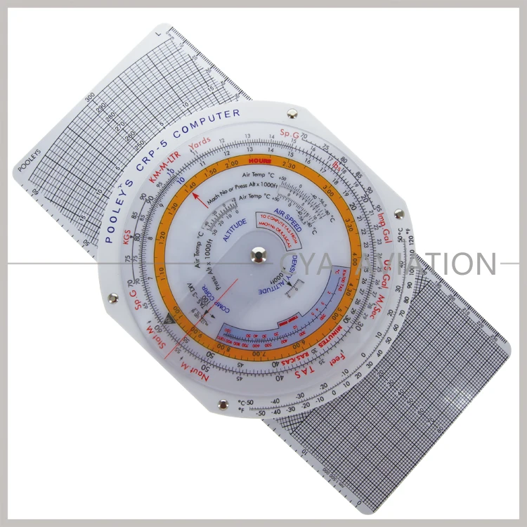 Pooleys Plastic Aviation Flight Computer Slide Graphic Computer for Europe Flying School Pilot Students #CRP-5