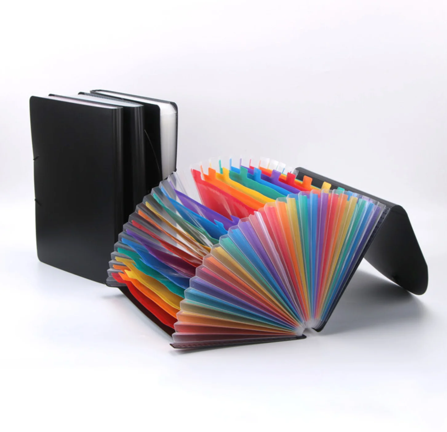 Customized A mazon Student Test Paper Folder A4 Rainbow 24 Grid 6 Line Round Cover Organ Bag