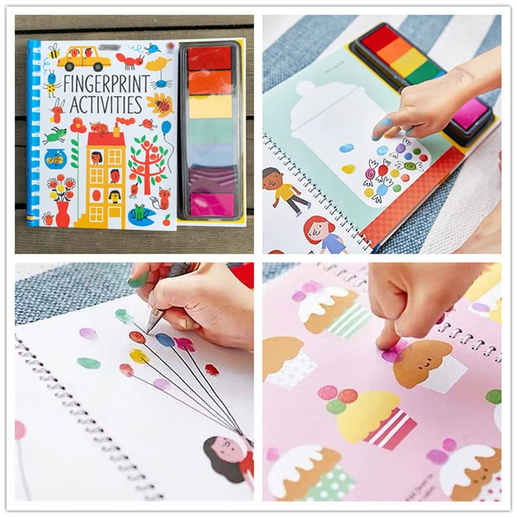 Best Seller Non Toxic Colorful Tempera Colors Handle Finger Paints Set