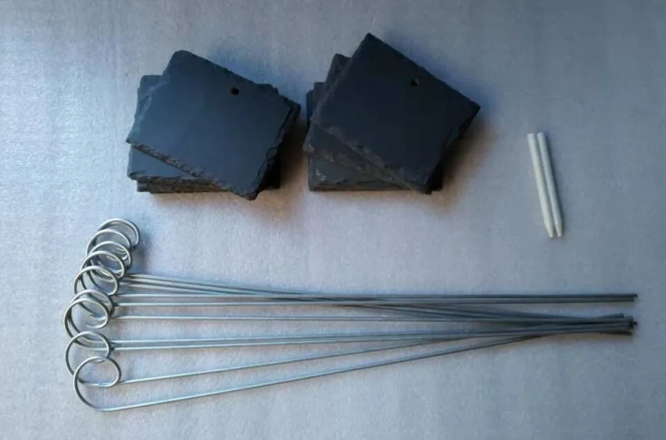 Natural black slate plant label for garden plant slate marker