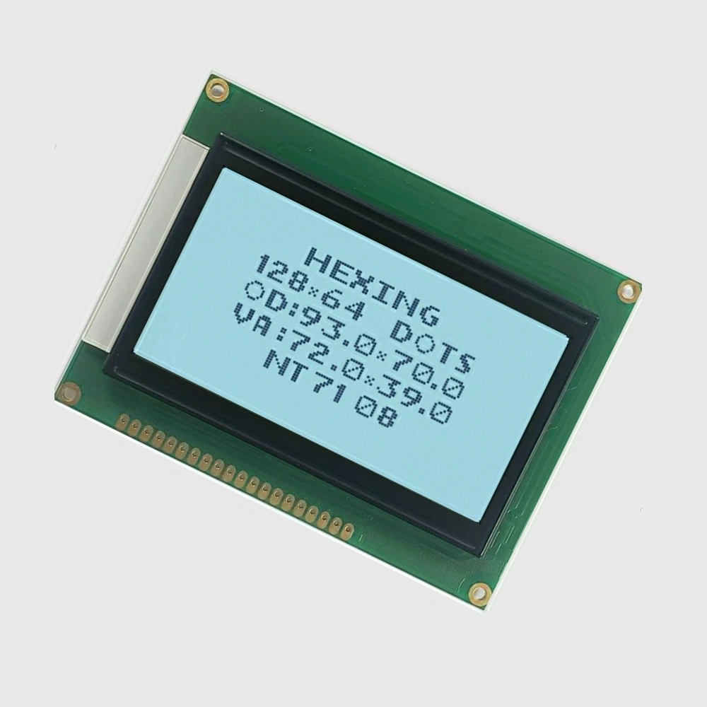 Монитор Графический Fstn 128*64 для электровелосипеда 128x64 черный на белом с синей