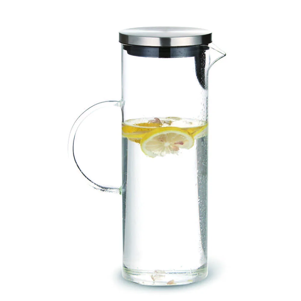 Heat Resistant Borosilicate Glass Jug Water Pitcher with Lid