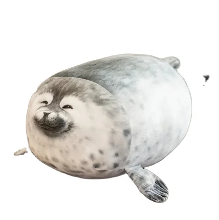 3D Printed Seal Plush toy Soft Stuffed Sea Animal Seal Doll toys for Birthday Gift Lifelike Seal Stuffed Hug Pillow Home Decor
