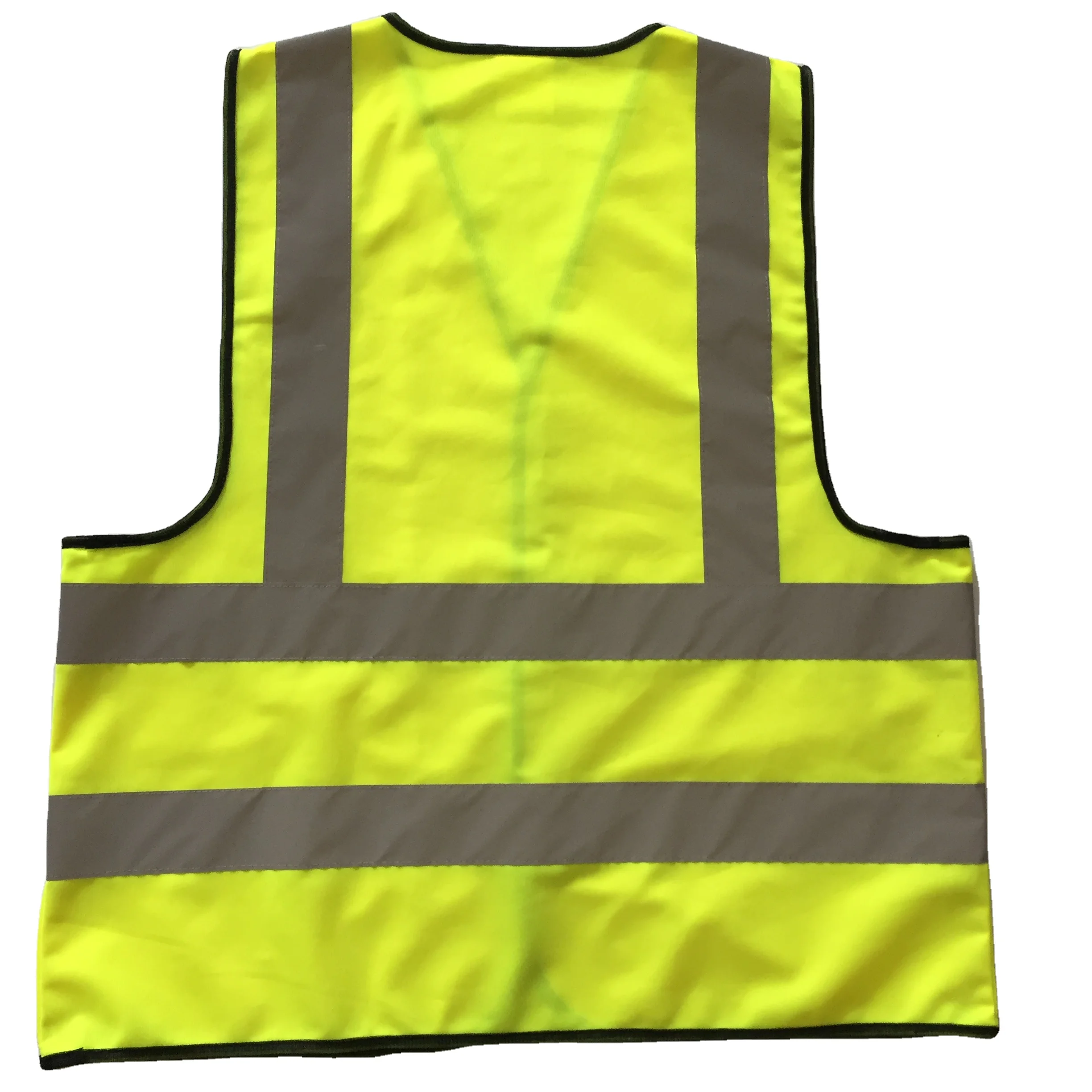100%polyester Fluo Yellow Gelb Warnweste DIN ENISO 20471 Class 2 Reflective Warning Vest meet 89/686/EEC