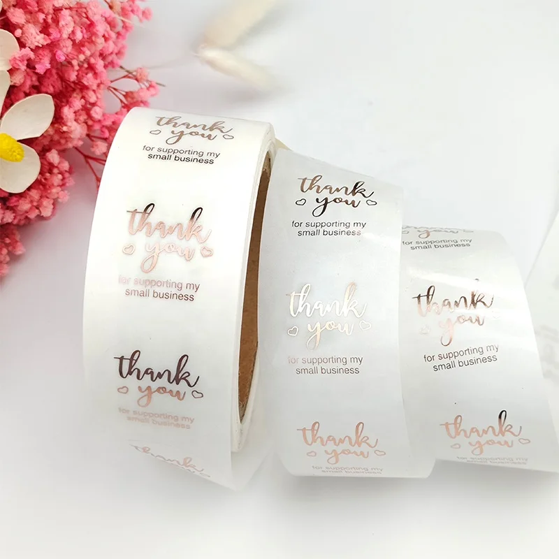 KY-202205748 1.5 Inch Top Seller 500pcs Packaging Label Seal Sticker Thank You Stickers For Small Business