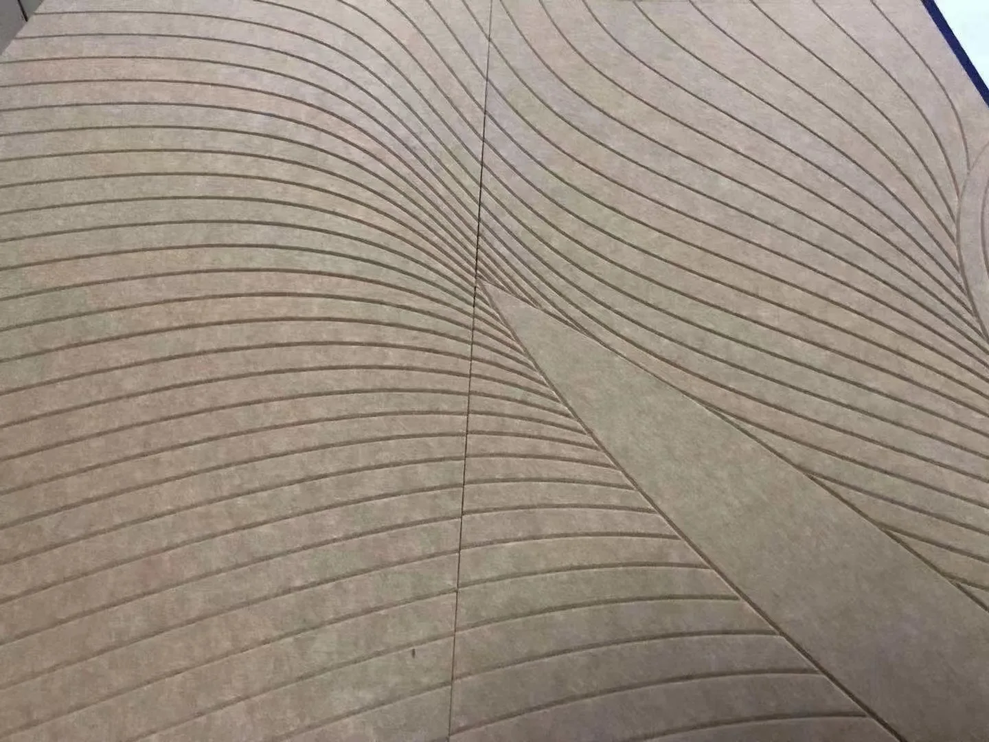 recycled material grooved decorative polyester acoustic panel soundproof