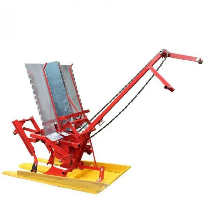 2 rows manual rice planter rice paddy transplanter planting machine