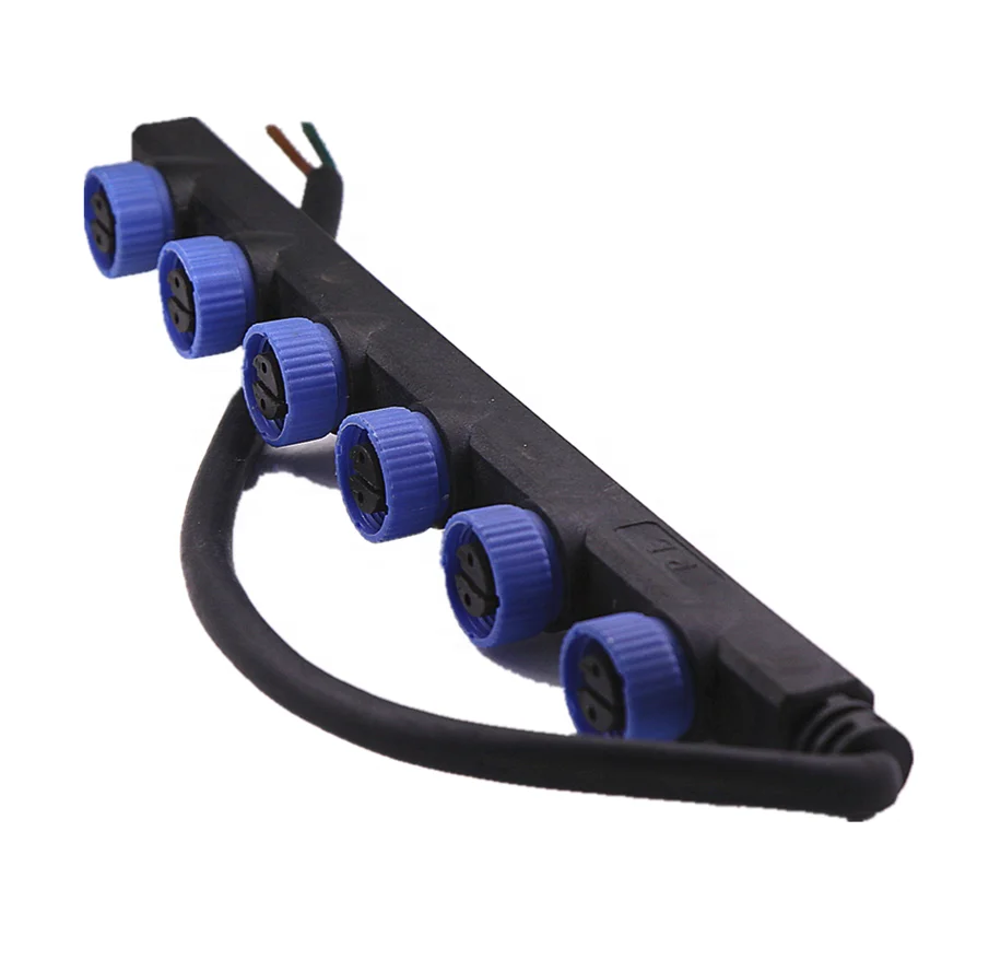 Мужской женский 2 булавки F Тип 1 до 3 4 Splitter Led Крытый открытый огни