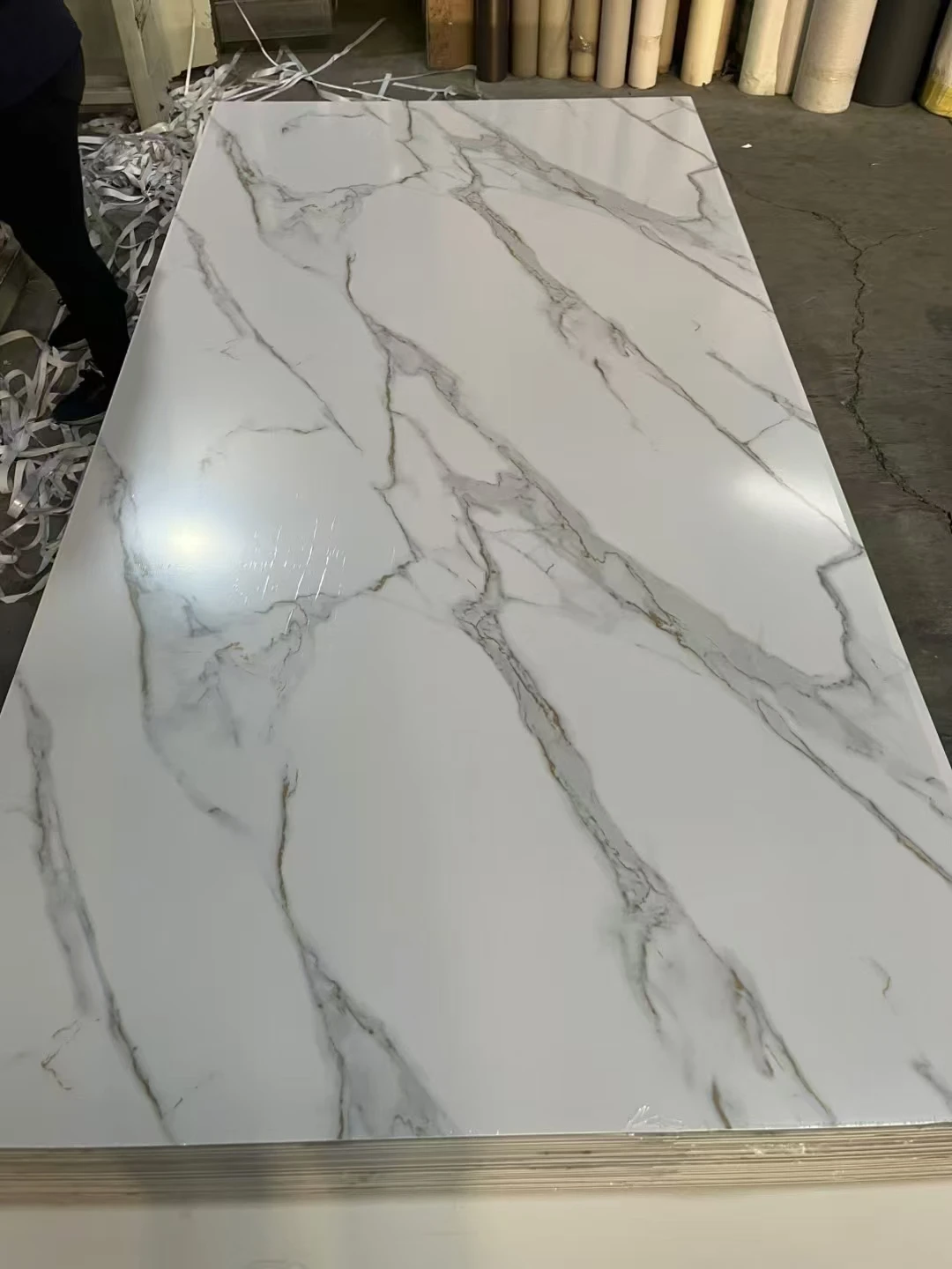 PET Marble Bamboo Charcoal Fiber Wall Panel Wpc Wall Panel Pvc Foam Board Indoor Artificial Stone Laminated Wall Panel