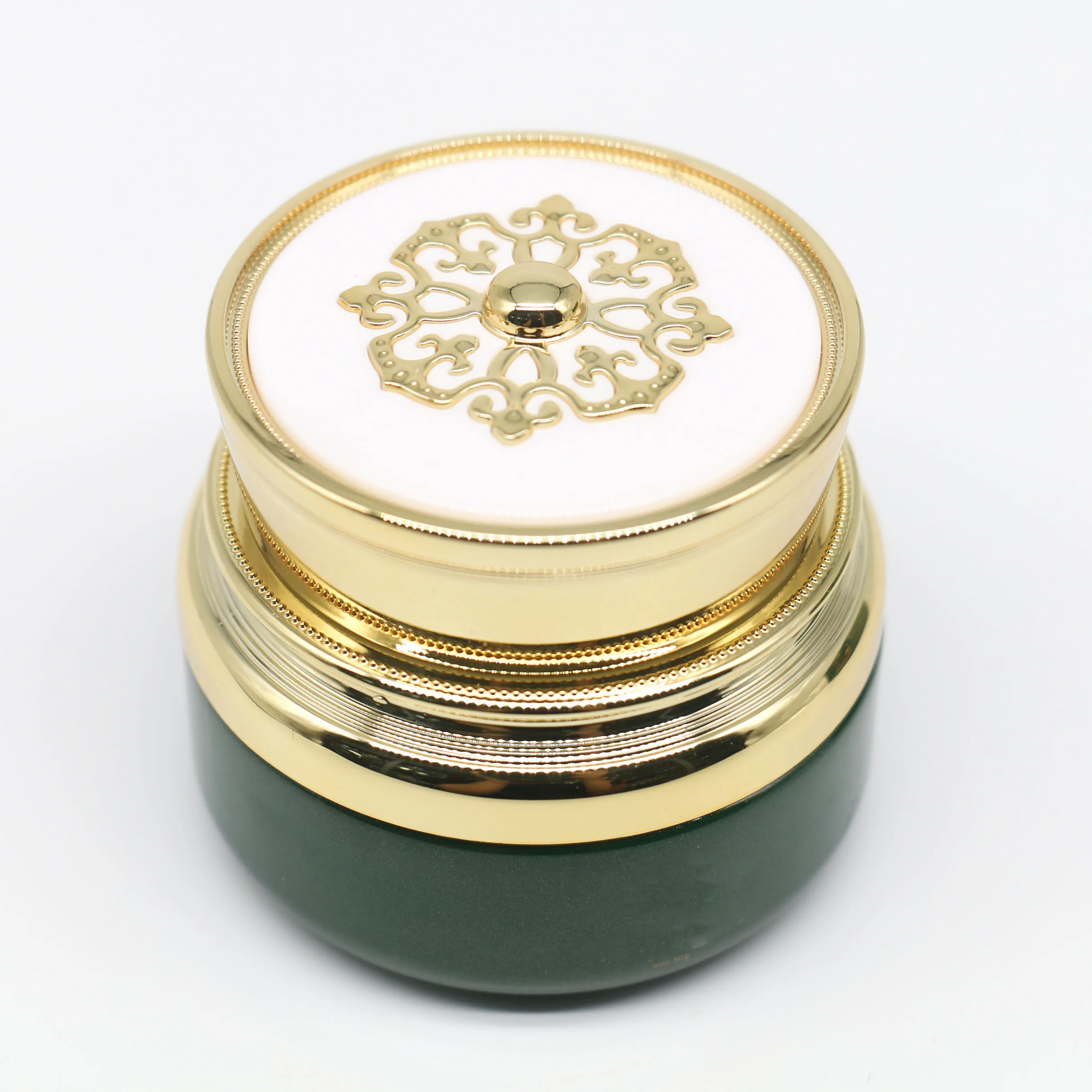 Fancy 30G large white cosmetic glass jar with white screw top lid for cream,big glass jar for balm