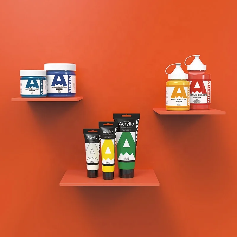 AUREUO Professional Design Properties Non-toxic 100ml Small Plastic Tube Acrylic Paints