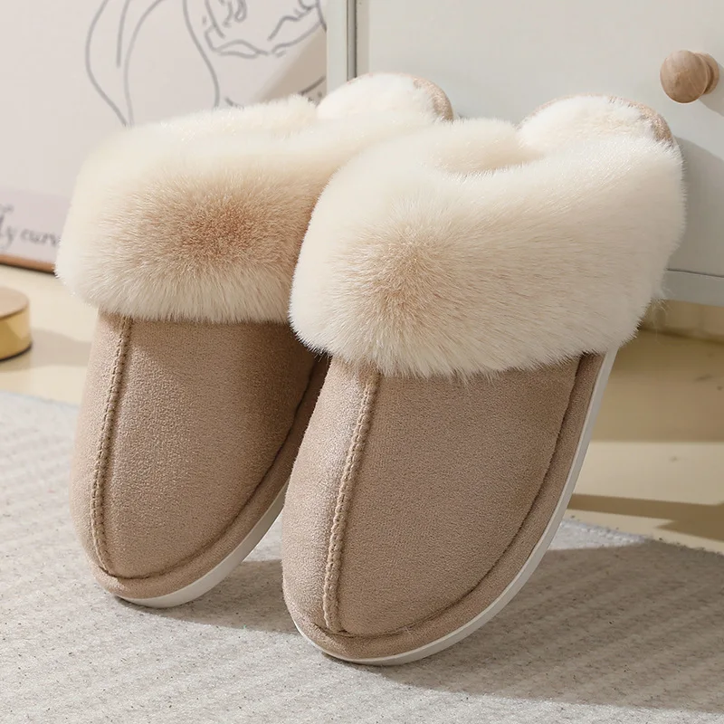 2023 New Lovers Cotton Warm Plush Fuzzy House Winter Home Fluffy Fashion Fur Slippers