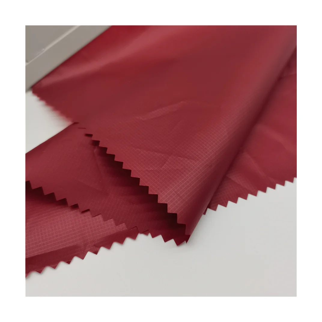 100% Polyester Ribstop 1.5mm Double Rib  Jacket for spring  light downjacket  rash guard