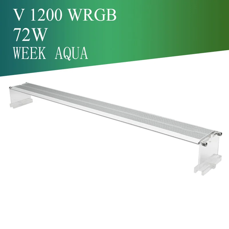 Аквариумный светодиодный светильник WEEK AQUA WRGB, 65 Вт, 48 дюймов, для аквариума