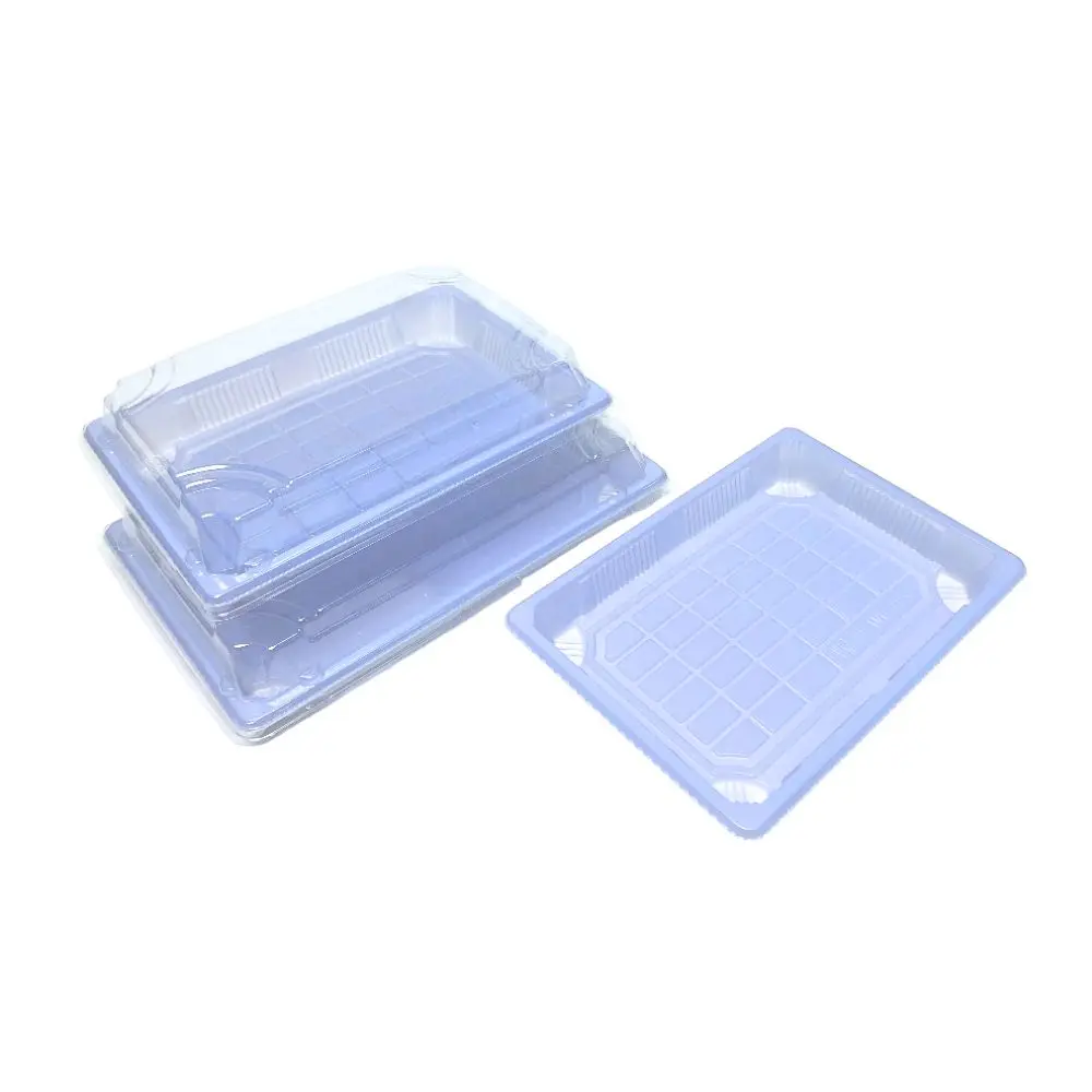 Прямоугольная упаковка для еды на вынос одноразовый пластиковый контейнер для суши с крышкой