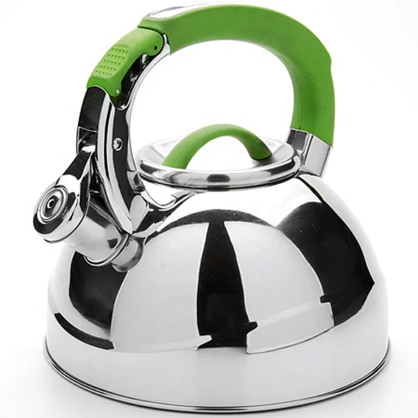 Stove Top 3L Stainless Steel Whistling Tea Kettle Water Kettle with Color soft- Touch Handle