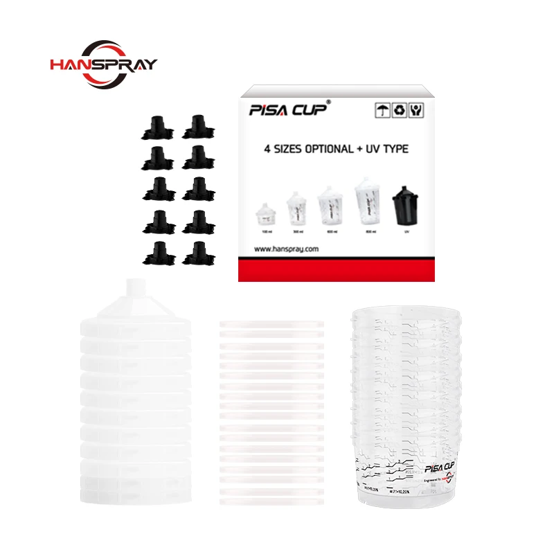 New Desgin Spray Paint System 600Ml Widely Used Pp Paint Gun Cup With Lids