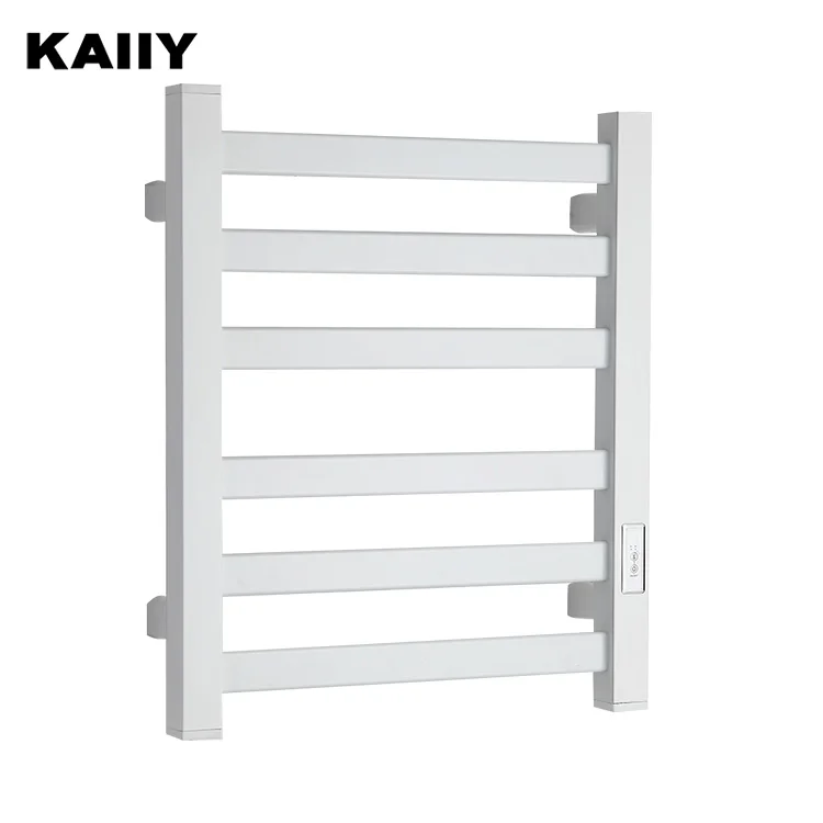 KAIIY White Color Electric Radiator Towel Rack Holder Heated Bar Aluminium Towel Warmer Bar Heated Racks