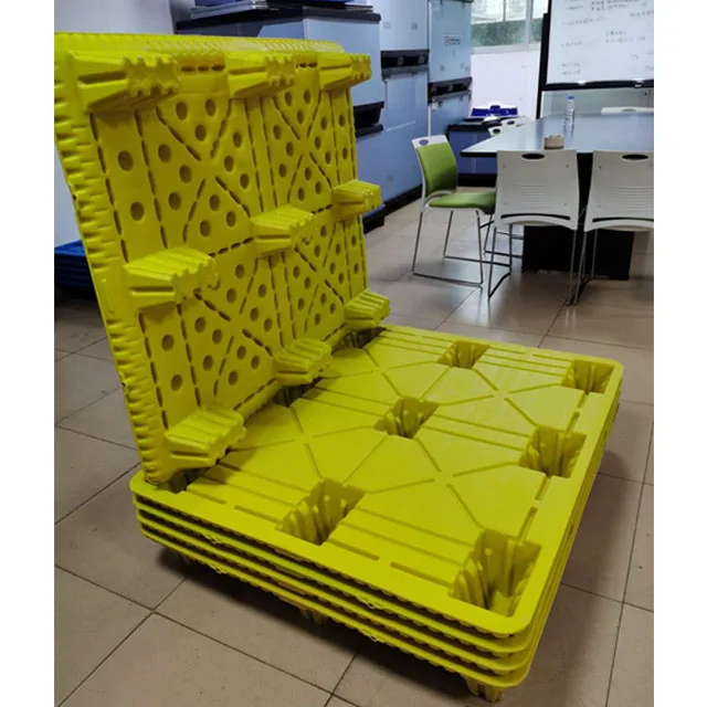 Heavy Duty Reversible Double Sides HDPE Recycled Euro Large Stackable Plastic Pallet Manufacture For Logistics Storage