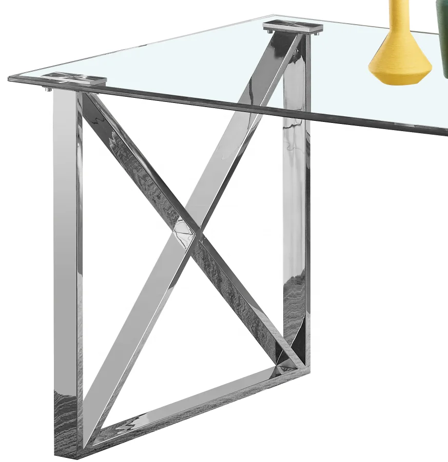 Italian Style Dining Table Rectangular Mesa Marmol Stainless Steel Base Light Luxury Dining Room Furniture