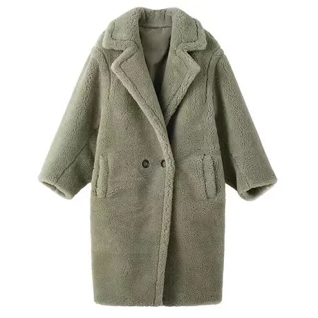 Wholesale Custom Oversize Teddy Bear Fur Coat Women Sheep Shearling Jacket Plus Size Long Teddy Coat Women