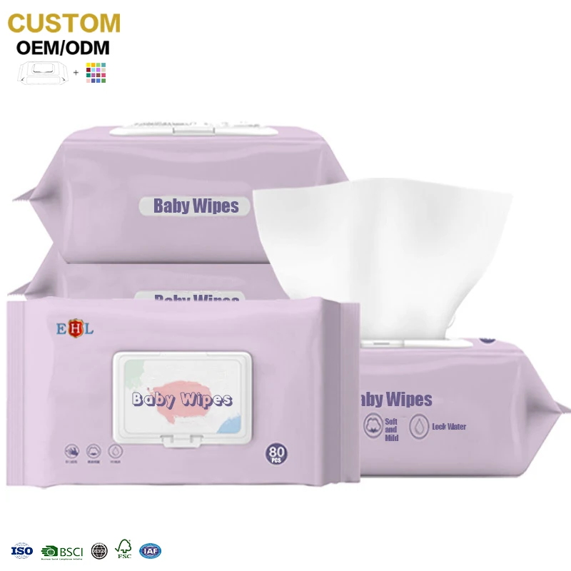 Оптовая продажа, бесплатный образец натуральной ткани, экологически чистые детские салфетки, одноразовые, для чистки рук и рта, органические бытовые детские салфетки