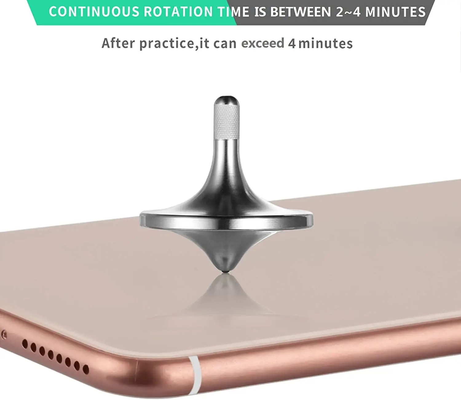 Original Factory Silver Metal Spinning Top Spin Forever Kids Toy