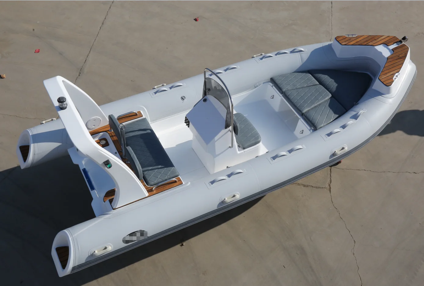 Qingdao Haohai Passenger Fiberglass Hull Floor Hovercraft Canoe rib Boat With Custom Made Logo