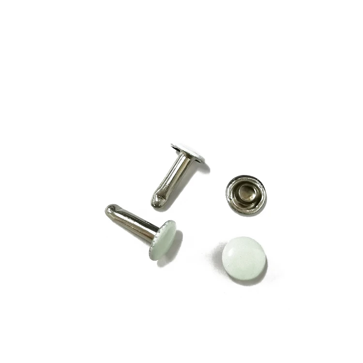 Customs Hollow Rivets Screw Fastener Double Cap Rivet Office School Binder Metal Tubular Rivets Hand Tools Round Head