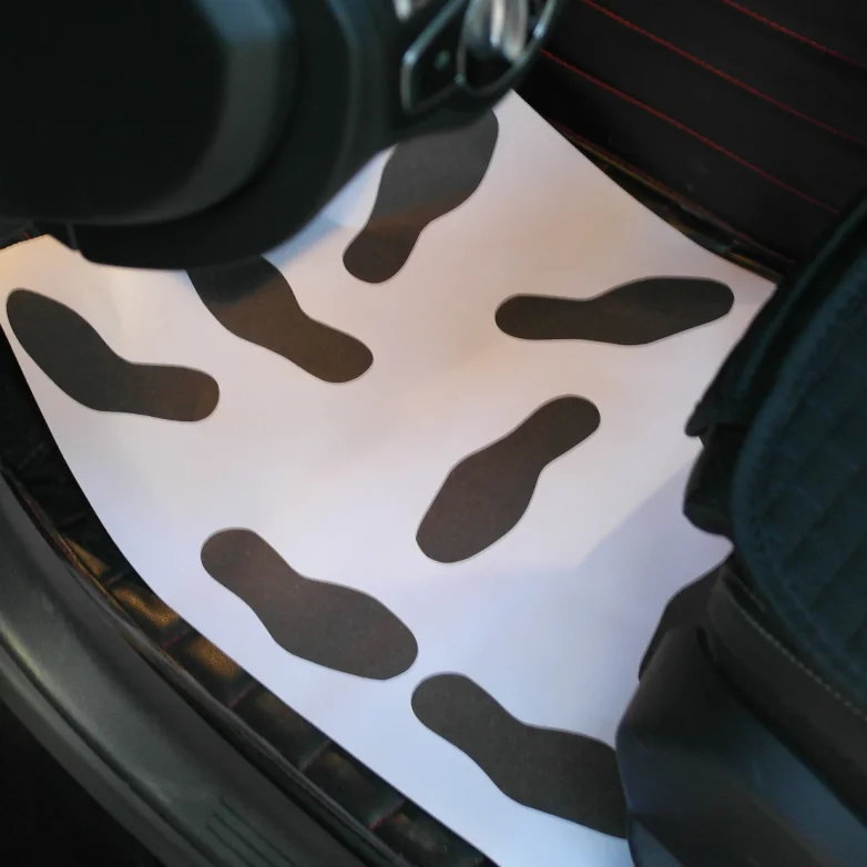 Водонепроницаемый дышащий автомобильный напольный коврик из белой бумаги с УФ-защитой