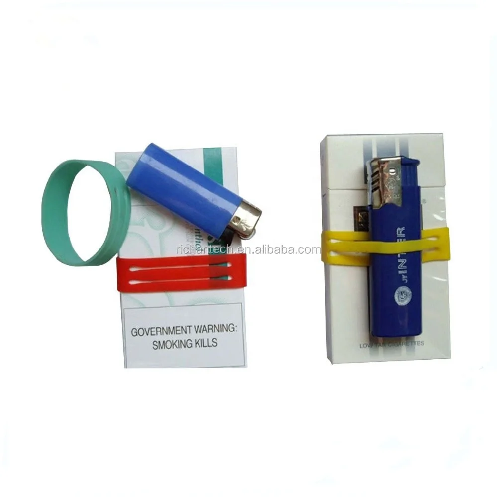 
Promotional OEM logo Exist mould high soft silicone rubber cigarette pack box lighter band holder 
