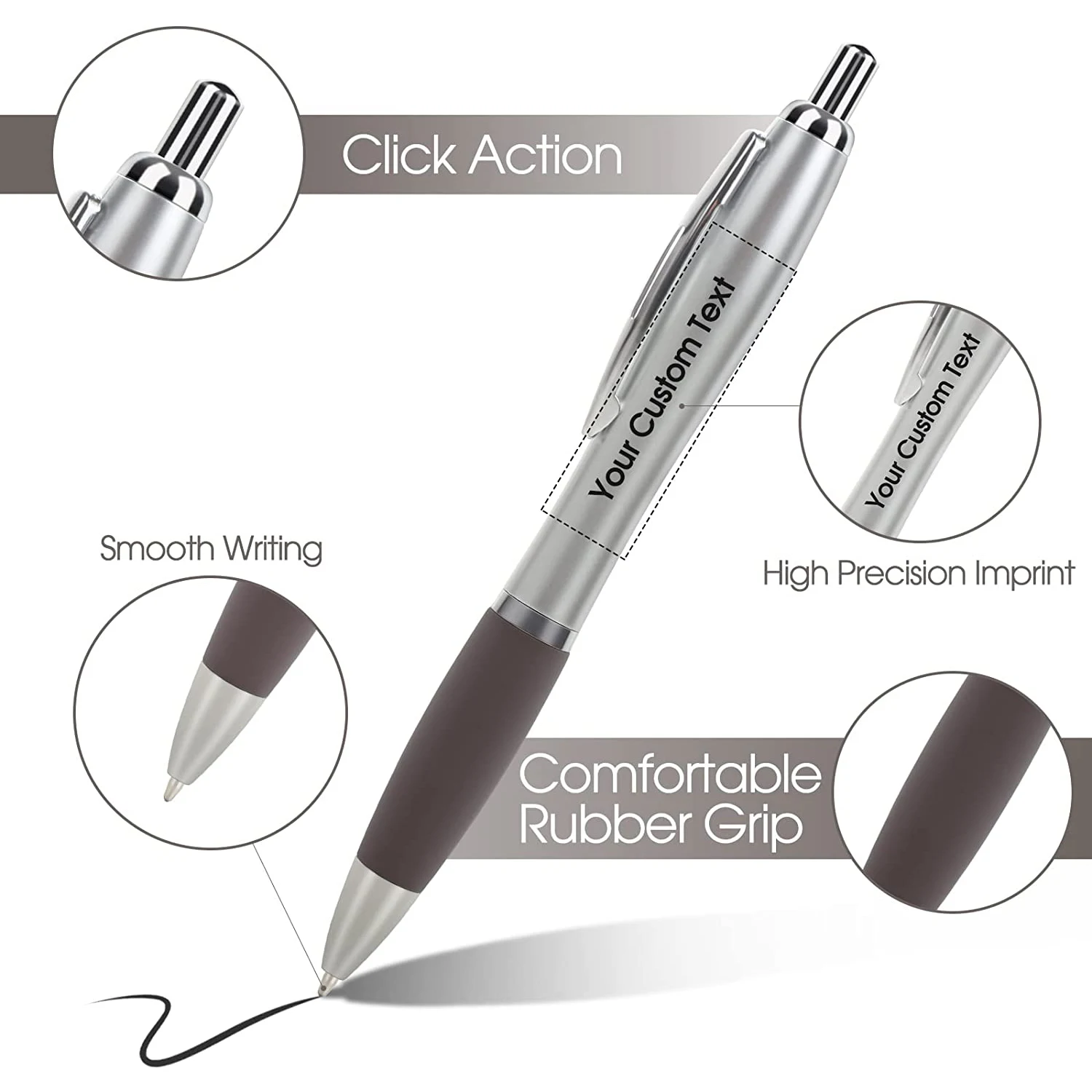 Оптовая продажа Индивидуальные Шариковые ручки с черными чернилами логотипом