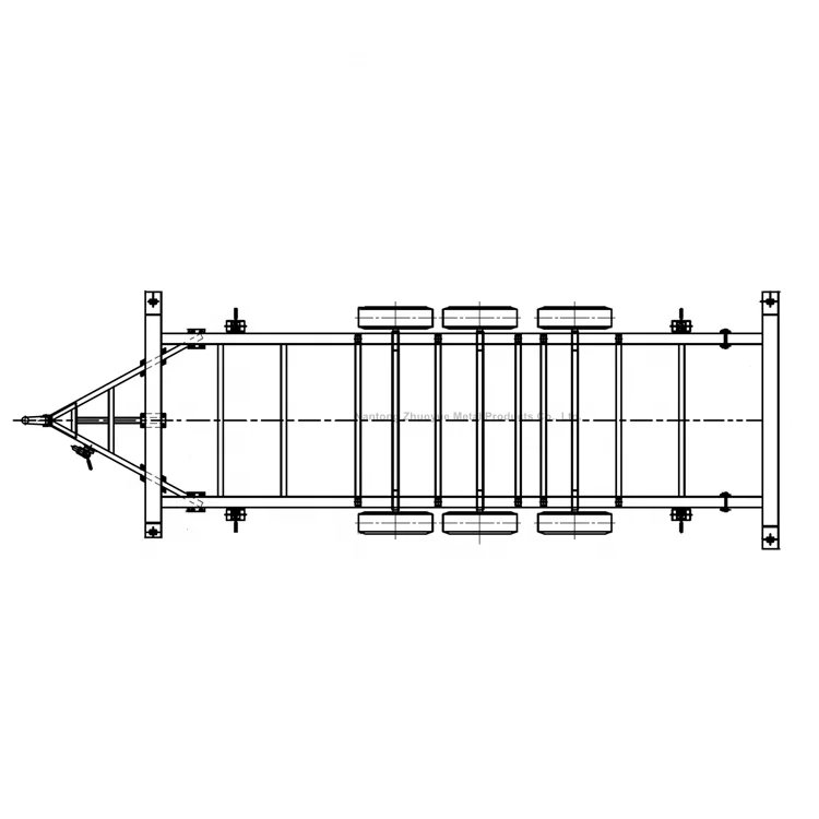 Customized Heavy Duty Semi Flatbed Truck Trailer 13FT 20FT Container Chassis Frame