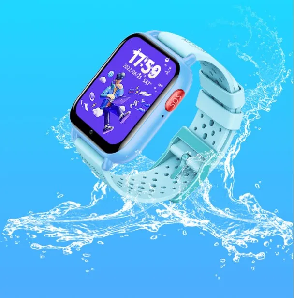 GPS+WIFI+LBS BTS positioning 4g kids smart watch with gps video call sim card Heart rate Blood oxygen Body temperature