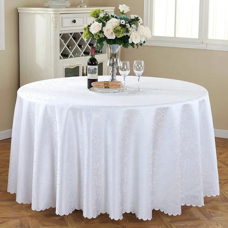 Party Tablecloth Elegant Design Wedding and Hotel Polyester Round Table Cloth Tablecloth